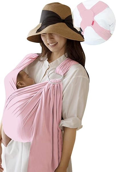 Amazon ケラッタ X Sling 抱っこ紐 ベビースリング 新生児 横抱き可 かぶって引っ張る簡単装着 リングでサイズ調整 ピンク スリング ベビー マタニティ 通販