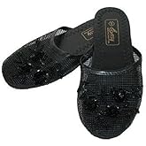 Easy USA Women's Mesh Slippers with Sequin