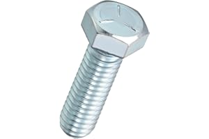 Kozelo 10 Pcs Hex Head Screws Bolts - [3/8"-16x1-1/4] Carbon Steel Grade 5 Fully Threaded Hex Tap Hexagon Head Machine Bolts 