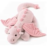 ARELUX Large 36in Cute Dragon Stuffed Animals Plush Toy Soft Pink Pterosaur Plushie Giant Fuzzy Dinosaur Pillow Plushies with Wings Cuddly for Friends Family Member