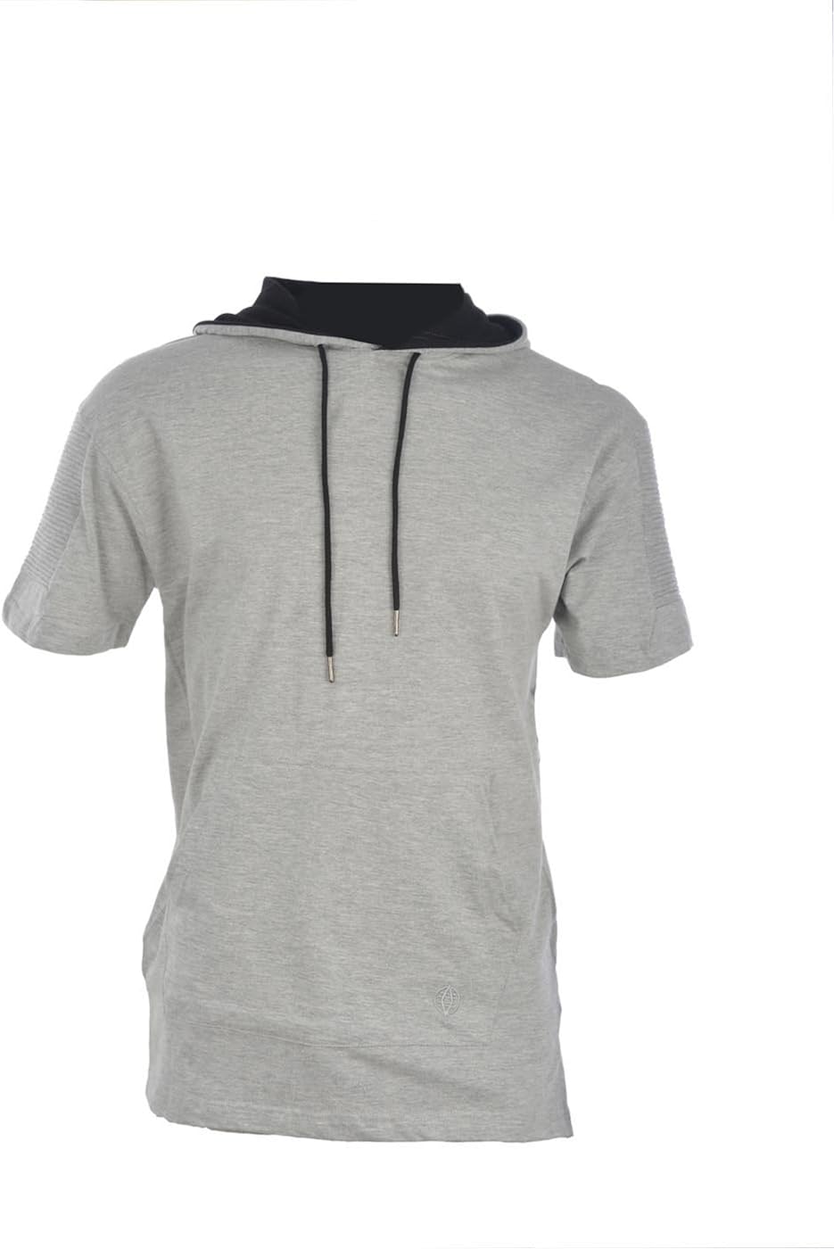 gray short sleeve hoodie