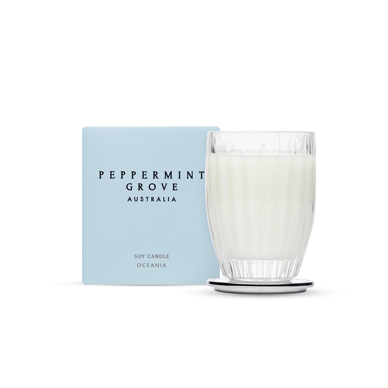 Peppermint Grove Medium Candle 200g in Ornamental Custom Glass Jar (Oceania)