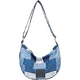 Extolove Denim Purse Trendy Jean Purses for Women Denim Hobo Bag Y2K Shoulder Bags Handbag