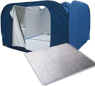 Amazon テントとインナーマット 避難所間仕切りテント 中敷シート付 災害備蓄 防災 非常用 隔離スペース 避難グッズ 避難テント 防災用 ワンタッチテント ワンタッチパーテーション ワンタッチ間仕切り 大型テント ファミリー 在庫販売 テントとマット ノー