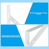 HAOCHEN 8 Pcs Heavy Duty Shelf Brackets 150x95mm White 90 Degree view 3