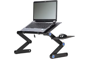 Feadem Foldable Laptop Stand Adjustable Laptop Tray, Laptop Table Computer Laptop Table Book Holder Adjustable PC Desk Table 