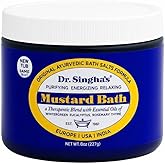 Dr. Singha's Mustard Bath Salts - 8 oz Herbal Bath Soak with Essential Oils for a Relaxing and Rejuvenating Experience - Made