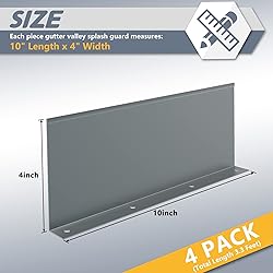 Flamorrow 4 Pack Aluminum Gutter Valley Splash