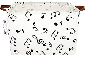 TIBAOLOVER Rectangular Kids Storage Bin Gift Basket Baby Organizer Shelf Book Basket Room Decor (music)