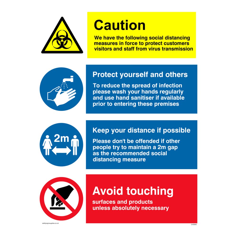 Social distancing measures for retail and business