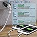 Power-7 European Plug Adapter, Travel Charger 3-Pack 2.1Amp Europe Dual USB Wall Charger Power Adapter with LED Light for iPhone X 8 7 6 6S Plus, iPad, LG, Moto, Samsung S9 S8 S7 S6, Android (Black)