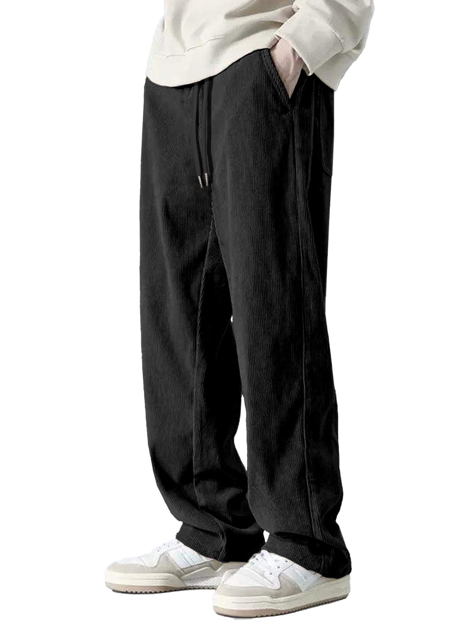 hotake-men-s-casual-corduroy-pants-vintage-drawstring-baggy-sweatpants