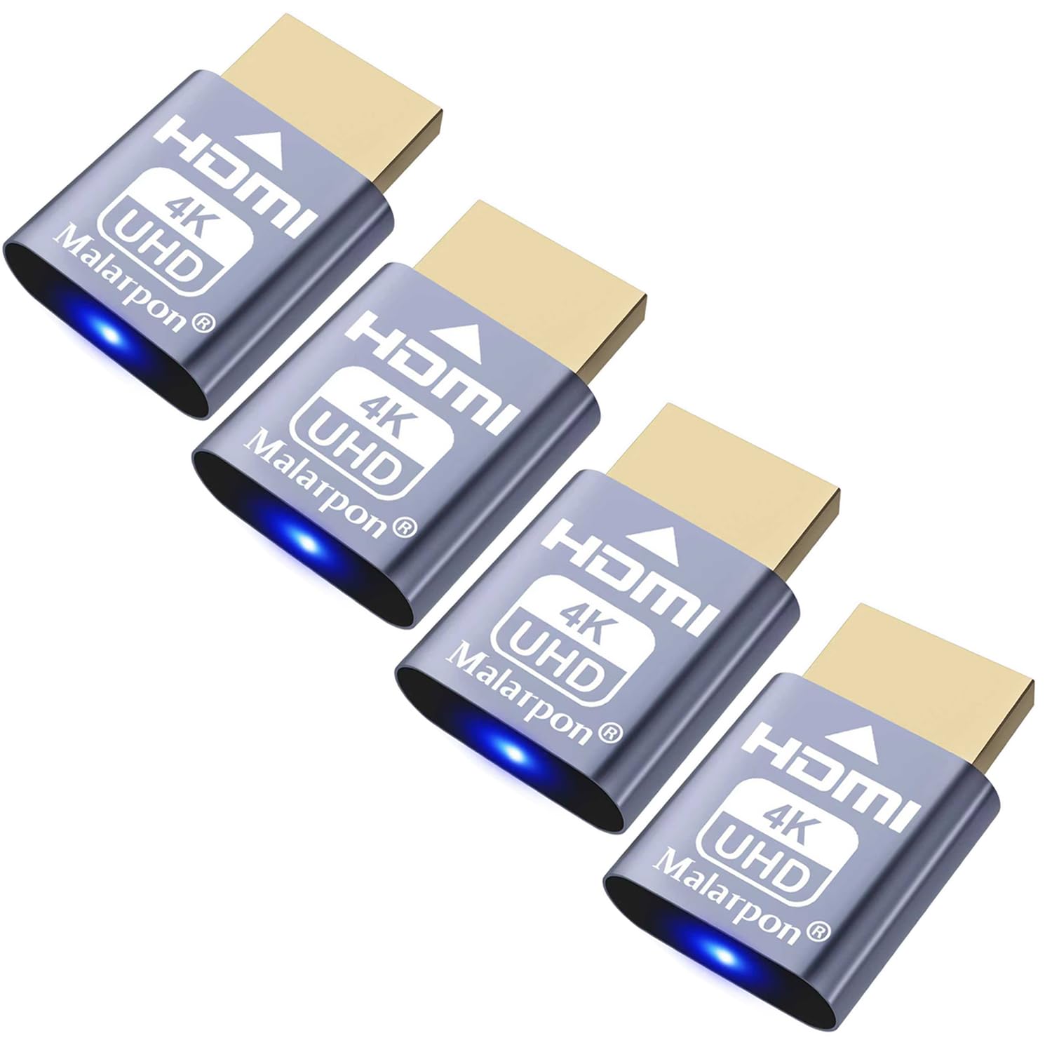 Malarpon HDMI Dummy Plug fit-Headless Display Emulator DDC EDID Headless Ghos with Windows Mac OSX Linux Great for Graphics Acceleration Support 3840x2160@60Hz 4P