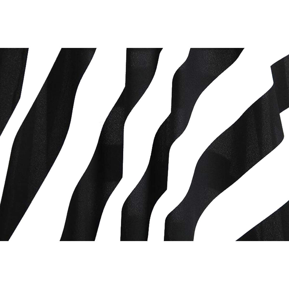 Women Long Maxi Dress Evening Cocktail Career Floral Lace Chiffon Stripe Dress (Black, L)