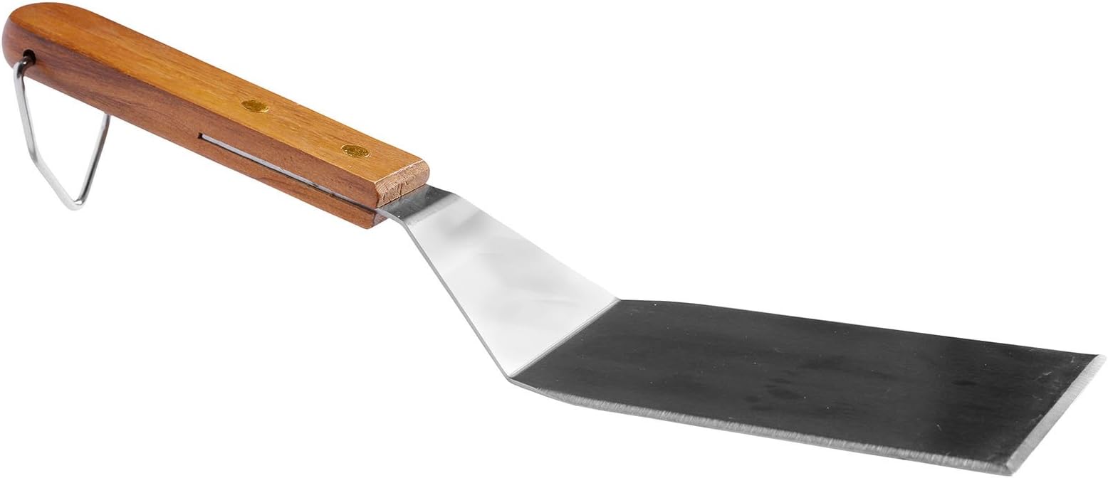 RUECAB Plancha Scraper Spatula with Wooden Handle, 3465200342041, Brown, 6.5x7x31 cm 1200