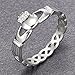SOMEN TUNGSTEN Women's Claddagh Irish Ring Love Heart Celtic Knot Crown Engagement Wedding Band Size 3-13