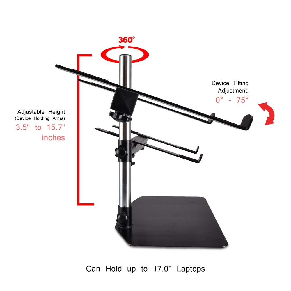 Mua Pyle Portable Dual Laptop Stand - Standing Table Holder with ...