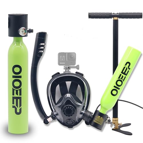 Tankz Under Mask OIOEEP Mini Scuba Diving Tank with Sub-Mask, 0.5L Dive Portable Lungs ...