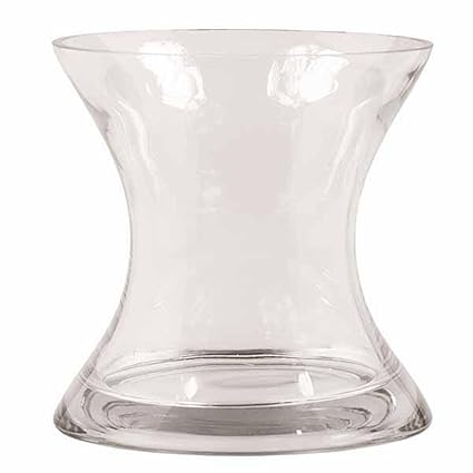 Pack Of 2 Large Extraordinary Hourglass Shaped Glass Flower Vase