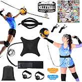 ENERACES Solo Volleyball Trainer: All-in-One Volleyball Training Equipment with Rebounder for Serving, Spiking &amp; Setting Practice Serve Trainer &amp; Practice Gift for Beginners toPros