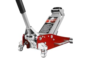 Jack Boss 3 Ton Low Profile, Aluminum and Steel Racing Floor Jack with Dual Pistons Quick Lift Pump for Sport Utility Vehicle
