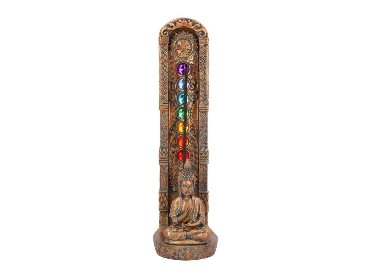 Nemesis Now Ascending Chakras Incense Burner 23.5cm, Bronze