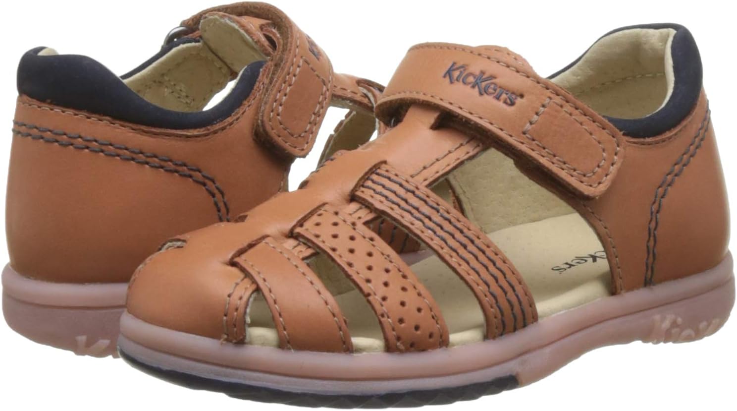 Kickers Platiback Sandales Garcon Amazon Fr Chaussures Et Sacs