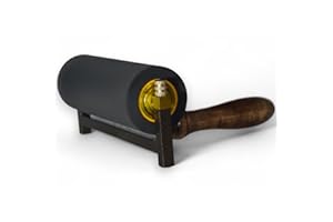 Leoball® Limited Edition Ultra-Soft Nitrile Rubber Block Printing Brayer, Deluxe Luxury 30-35 Shore A Rubber Roller, with Internal Bearing tech, 6 inch