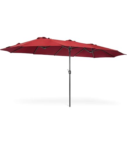 Best Choice Products 15x9ft Large Double-Sided Rectangular Outdoor Aluminum Twin Patio Market Umbrella w/ Crank and Wind Vents
