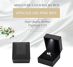 KEISIMI Luxury Ring Box with LED Light, Ring Box