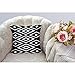 HGOD DESIGNS Throw Pillow Case Black and White Cotton Linen Square Cushion Cover Standard Pillowcase for Men Women Home Decorative Sofa Armchair Bedroom Livingroom 18 x 18 inch