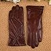 Warmen Women's Touchscreen Texting Driving Winter Warm Nappa Leather Gloves - 8 (US Standard size) - Saddle (Touchscreen Function/Cashmere Lining)