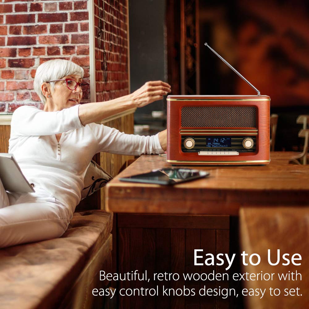 Con Bluetooth Presa Jack Da 3 5 Mm Per Camera Da Letto Ufficio Radio Digitale Dab Fm Shuman Funzione Sleep Orologio Con Display A Led Digitale Con Doppia Impostazione Di