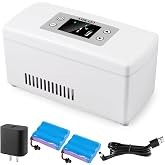 Portable Insulin Cooler Travel Case with Digital Thermostat, FAA-Compliant | Stable 0-18&deg;C, holds 3-6 pens, long battery, car/wall/USB, easy LCD.