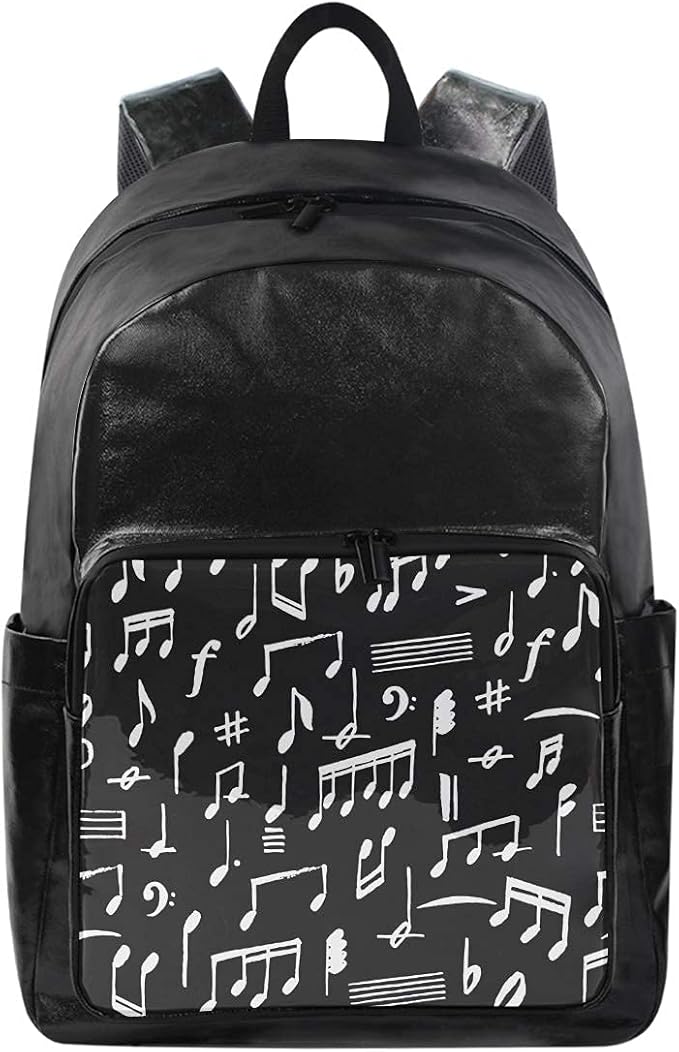 Summer Retro Music Note Backpack Waterproof, Musical Instrument