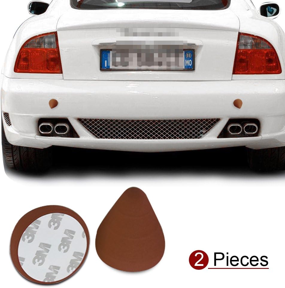 YGMONER Car Front or Rear Bumper Spikes Guards Protectors EVA Foam Collision Cushion (Coffee)