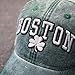 Dark Green & Gray Shamrock Cobblestone Trucker Hat with Mesh Back, Fitted Baseball Cap, Boston Apparel Gift for Men, Women & Kids, OSFM Adjustable Size - Chowdaheadz