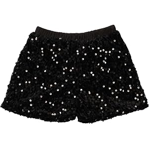 HOOLCHEAN Baby Toddler Girl Sequin Shorts | Soft stretch feel, Sparkly velvet party bottoms, For fall winter spring outfits,