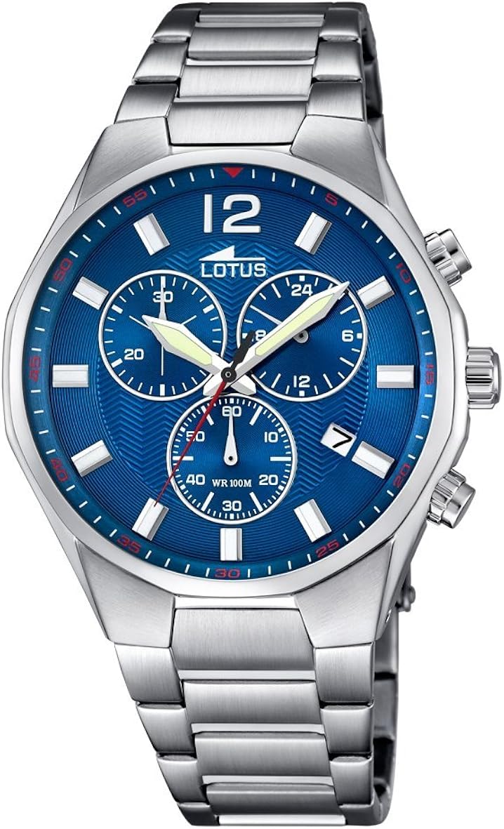Precio Lotus 10125/3 - Reloj para Hombre, Cuarzo, cronógrafo, cronógrafo, Correa de Acero Inoxidable, Color Plateado