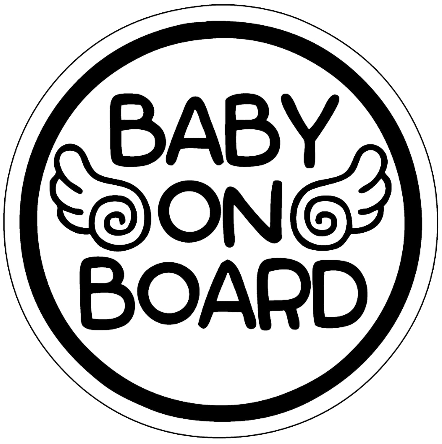 TOTOMO Baby on Board Sticker - Safety Caution Decal Sign Stickers for Cars Windows Bumpers - Baby Angel ALI-022