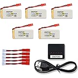 3.7V 800mAh Lipo Battery with X5 Charger for Holy Stone F181 F181C F181W Potensic F181DH JJRC H12C H12W RC Quadcopter 5 Pcs