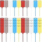 Mabor 50 PCS Plastic Tags, Waterproof Reusable Labeling Tags for Luggage, Keys, Bags, Inventory & Shipping, Colorful Writable PP Marker Tag with Self-Locking Straps, 15.2x6.5cm