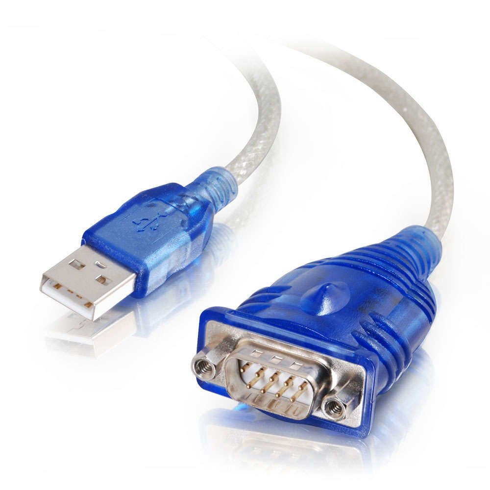C2G 0.45m USB-A Male to DB9 Male Serial Adapter Cable