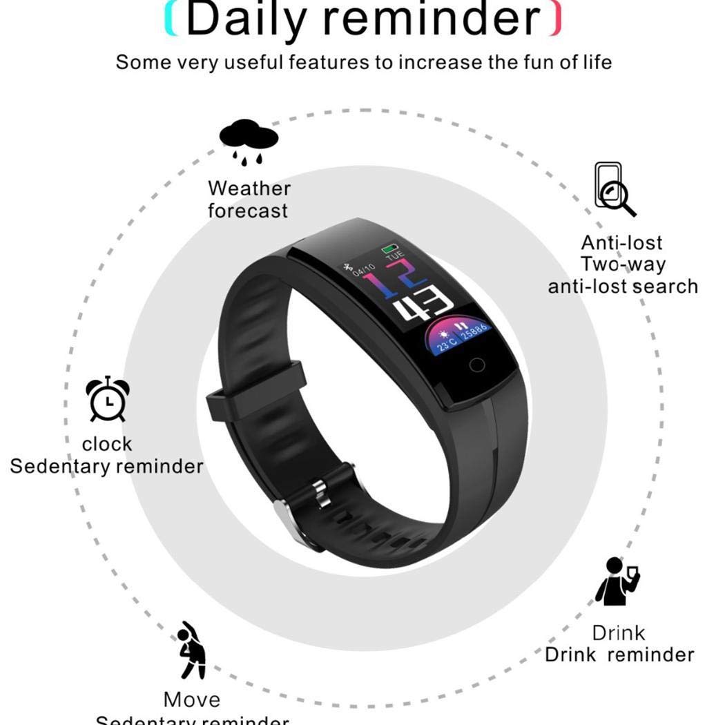 Staywe Wristband astuto Unisex di frequenza cardiaca del pedometro Impermeabile Smartwatch