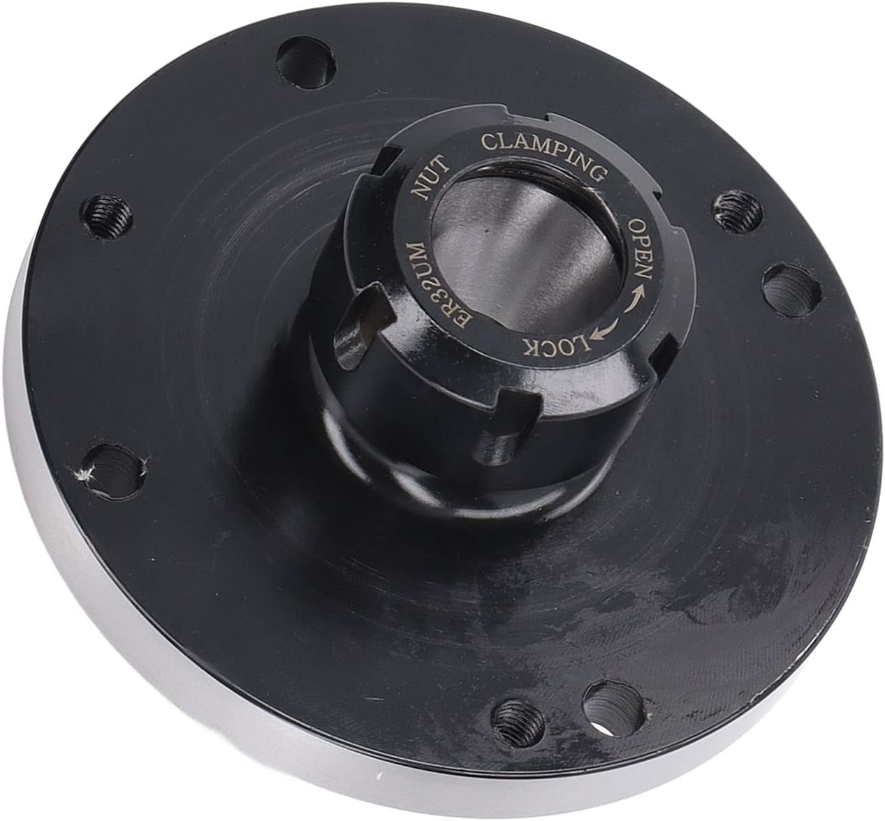 ER32 Collet Chuck, Workholding Collet Chuck 7 Holes D125 Carbon Steel Collet Chuck Accessory for CNC Milling Machine Tool