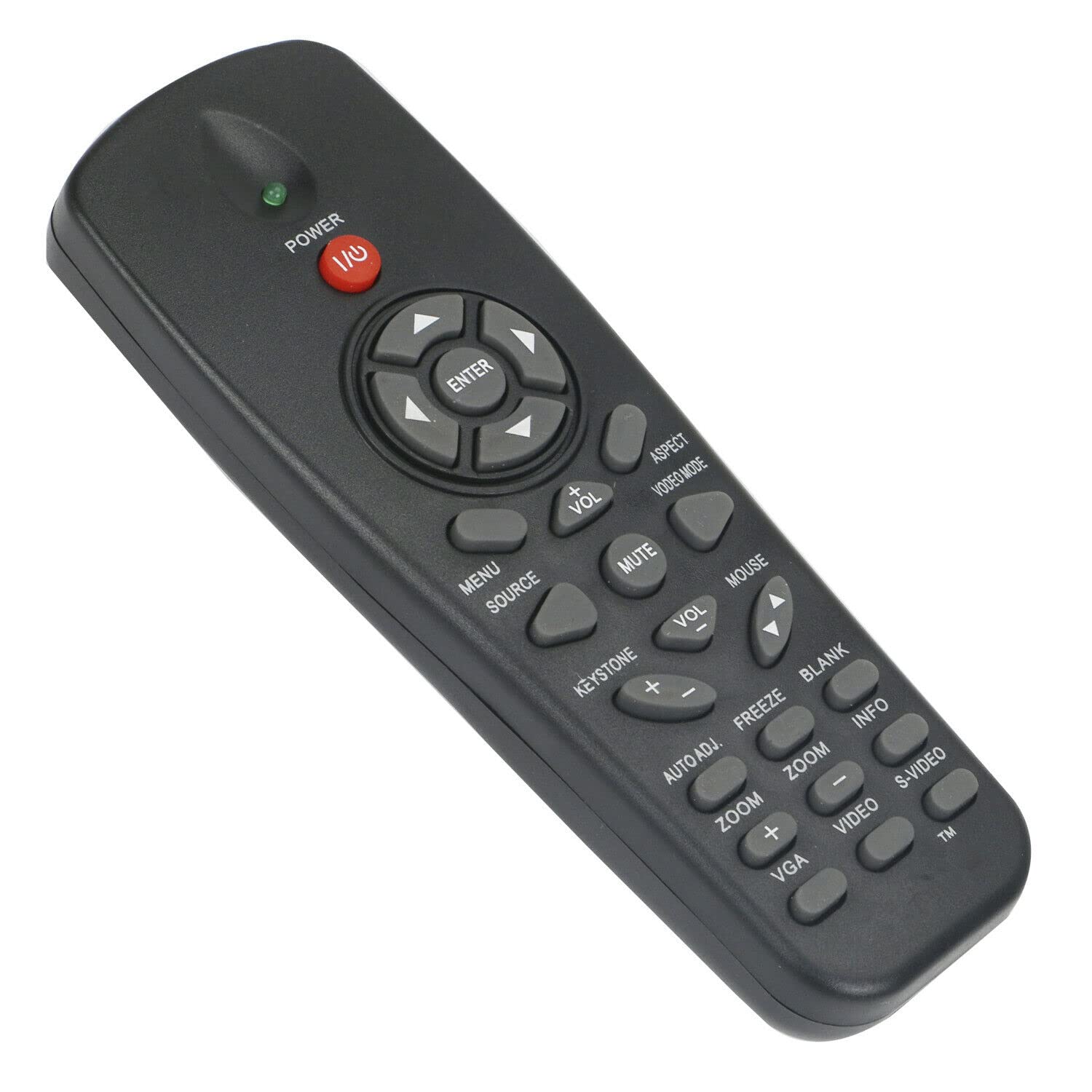 VINABTY IR2804 Projector Remote Control Replace for DELL 1610 1610HD 1209S 1210S 1210X 1220 1410X 1430X 1510X 1610X 4210X 4230X 4310WX MS109S 1609WX M209X M210X M409WX M410HD Remote Control