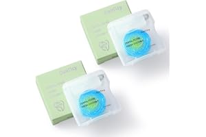 Coconut-Oil Infused Woven Dental Floss,Deep Clean Natural Vegetable Waxed Floss,Extra Wide Cleaning and Slides Smoothly & Eas