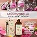 Biofinest Rose Essential Oil Shower Gel - Aromatherapy Luxury Spa Gift Set - Natural Fragrance Body Wash - Organic Moisturizing Bubble Bath - Paraben Sulfate Free - For Dry Skin Acne Women Men Kids