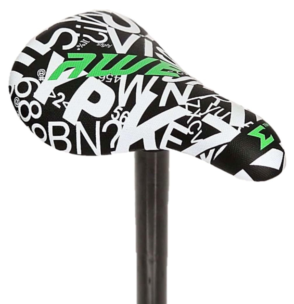 AWE® BMX Freestyle Saddle Black/White FREE SEAT POST