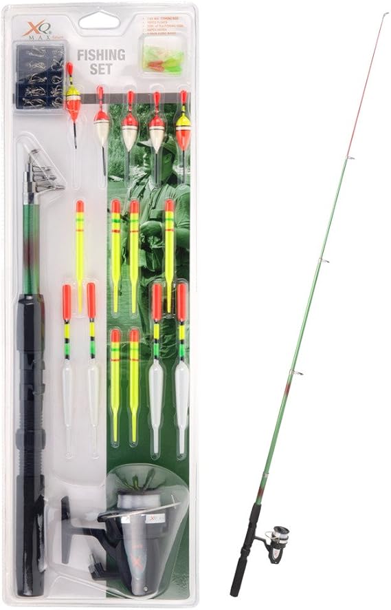 Guaranteed4Less Kids Fishing Set Complete Starter Kit Rod Reels Floats Lake River Children Adult